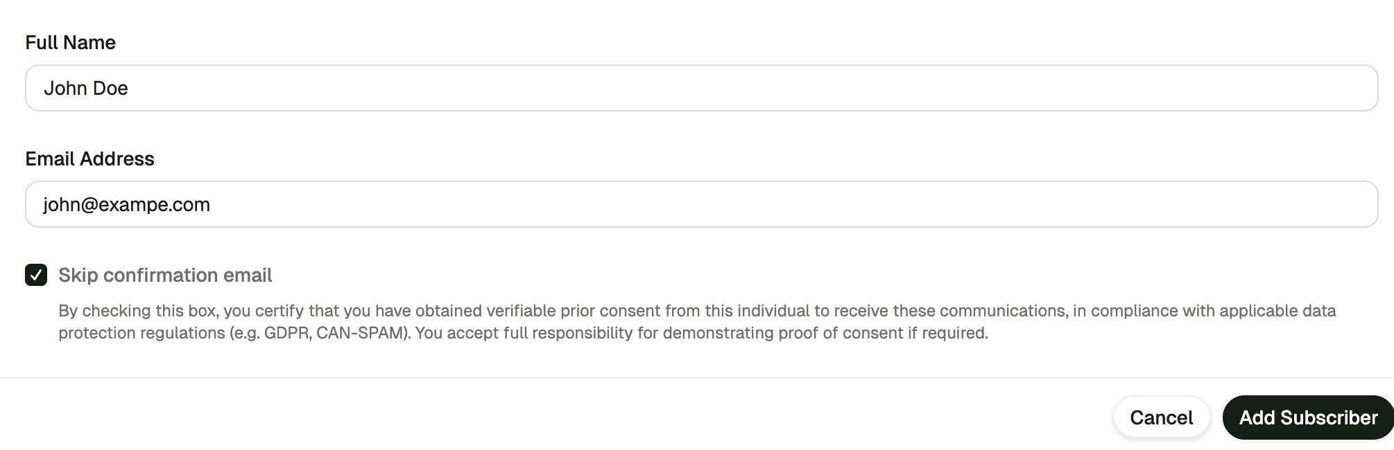 Skip Mailing List Confirmation Emails